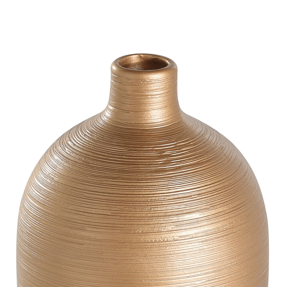 Saryksu Ceramic Vase - White & Gold