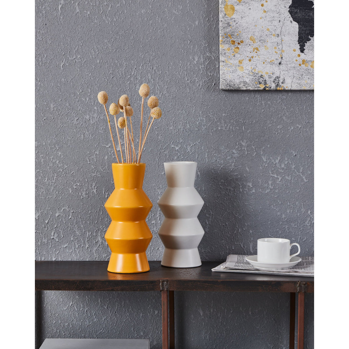 Sasebo Ceramic Vase - Yellow