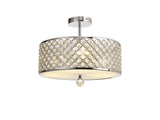 Sasha 3 Light Semi Flush Ceiling Light 40.5cm - Polished Chrome