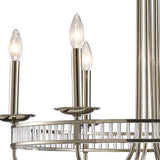 Saskia 72cm Round 6 Light Crystal Chandelier - Polished Nickel