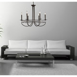 Saskia 72cm Round 6 Light Crystal Chandelier - Aged Bronze