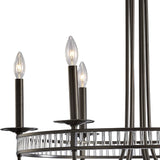 Saskia 72cm Round 6 Light Crystal Chandelier - Aged Bronze