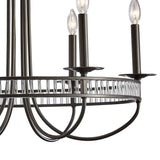 Saskia 72cm Round 6 Light Crystal Chandelier - Aged Bronze