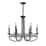 Saskia 72cm Round 6 Light Crystal Chandelier - Aged Bronze