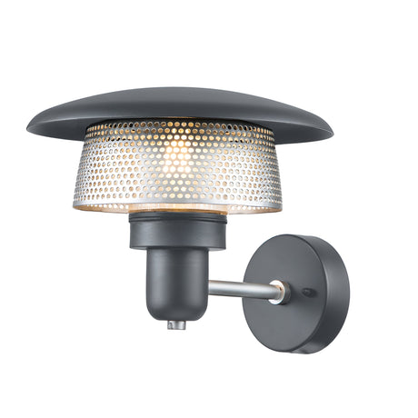 Saturne 1 Light Wall Lantern - Grey