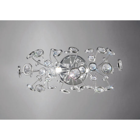 Savanna 2 Light Crystal Wall Light With Switch - Chrome