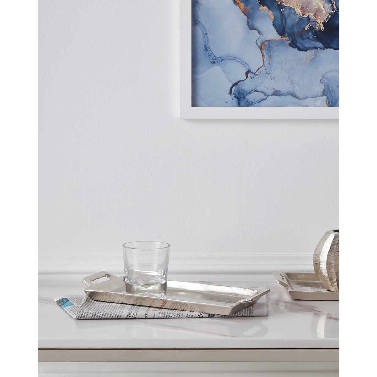 Savant Decorative Tray - Nickel