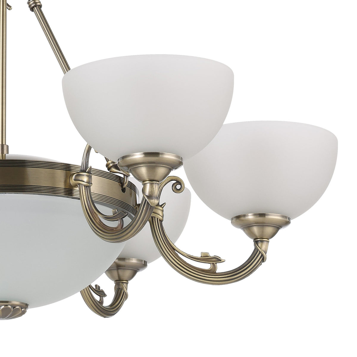 Savoy Glass 6 Light Pendant - Bronze