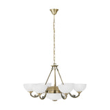 Savoy Glass 6 Light Pendant - Bronze