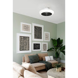 Sayulita Ceiling Fan with Light - White & Black