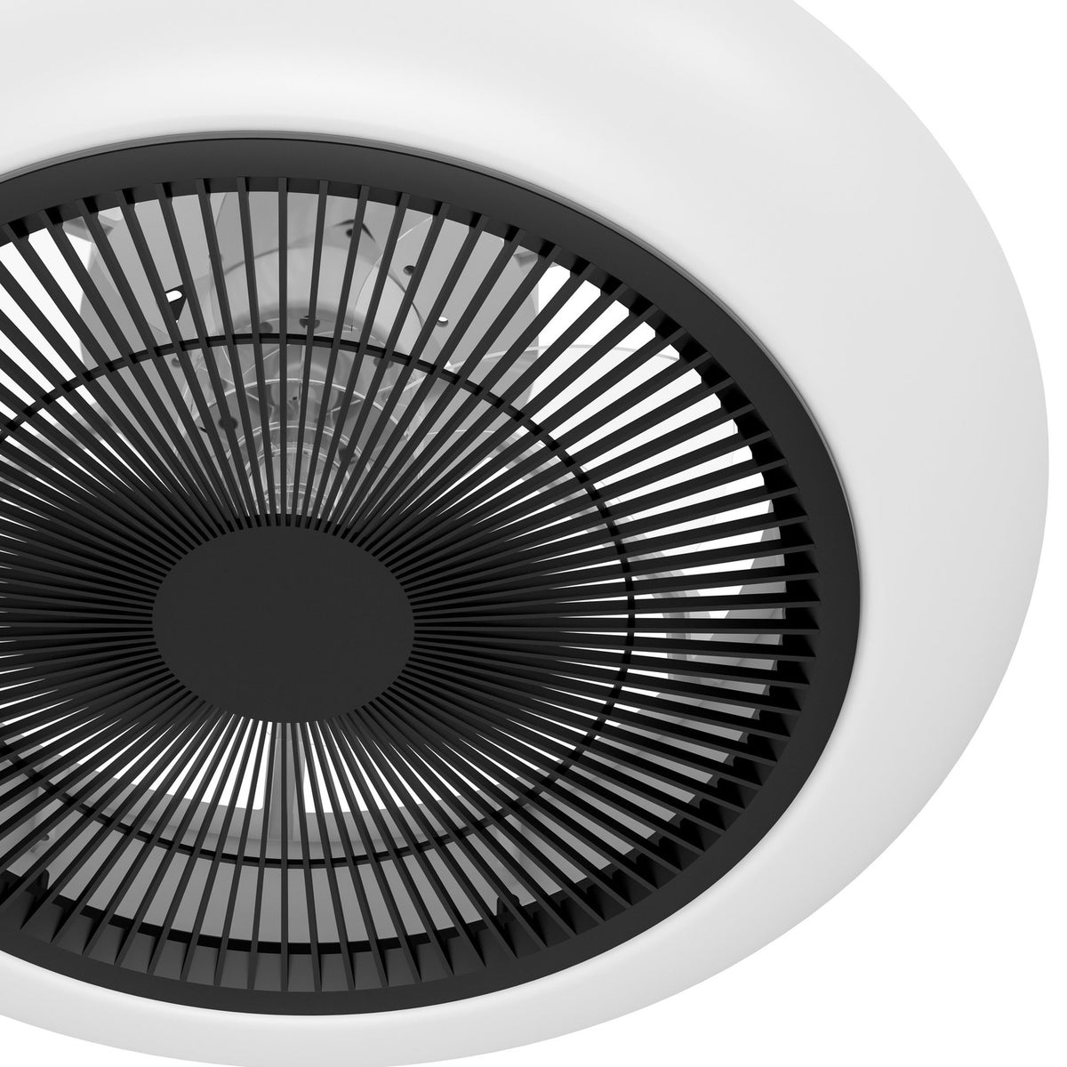 Sayulita Ceiling Fan with Light - White & Black
