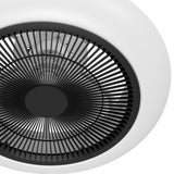 Sayulita Ceiling Fan with Light - White & Black
