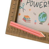 Teaching Is My Super Power Wooden Framed Plaque - Natural