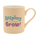 Helping Little Minds Grow Double-Sided Porcelain Mug - Cream