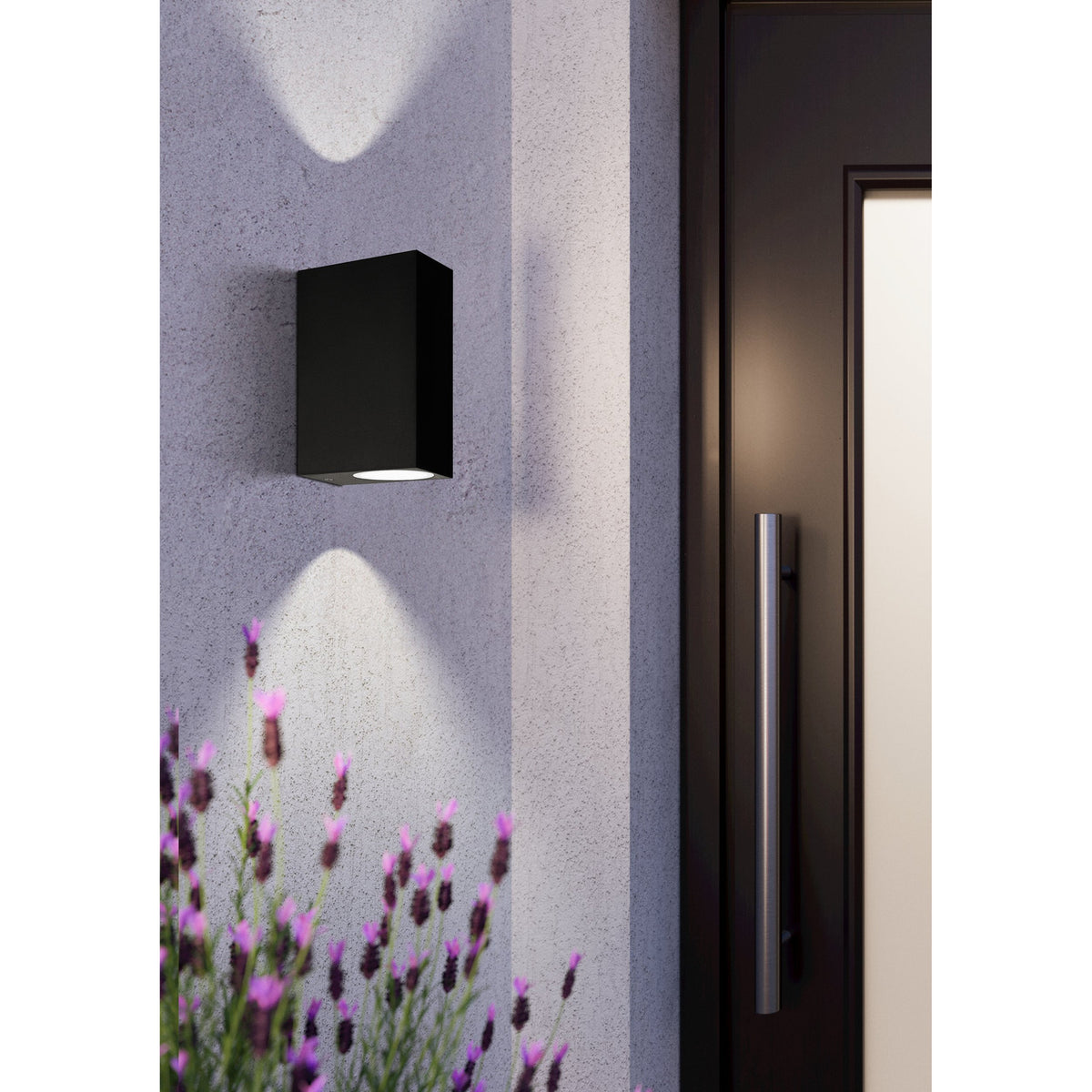 Scogliera-E Square Outdoor Wall Light - Black