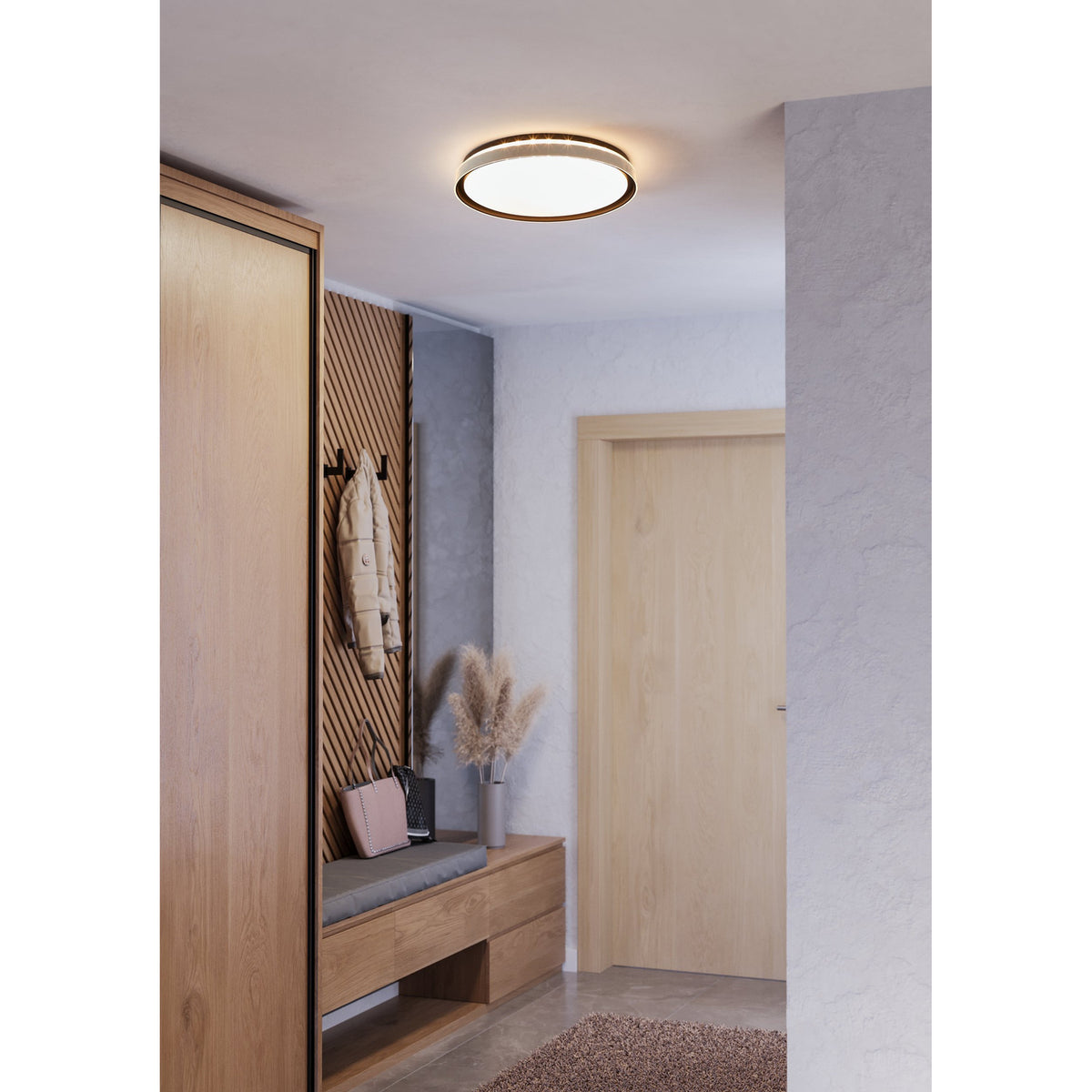 Seluci LED Flush Ceiling Light - Black