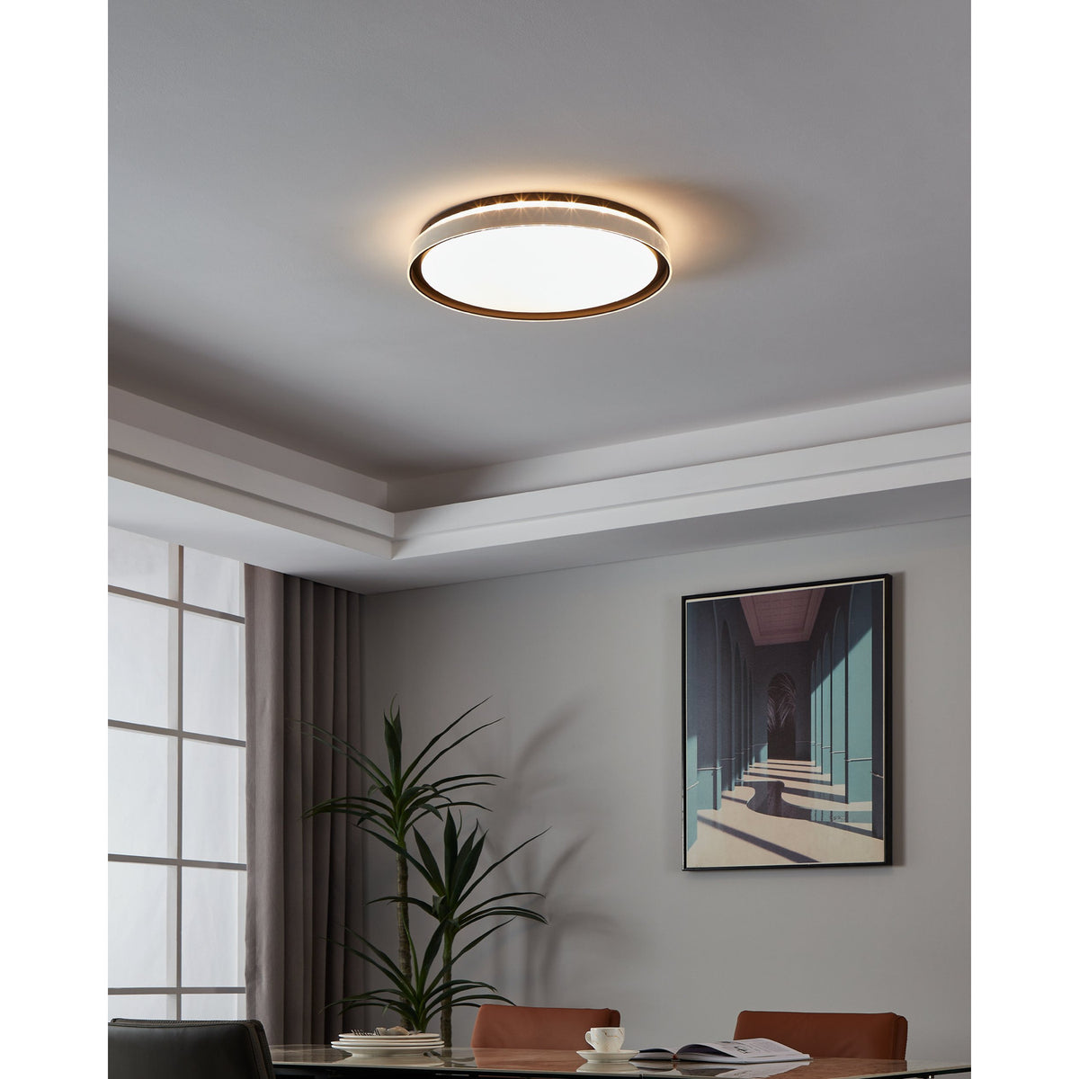 Seluci LED Flush Ceiling Light - Black
