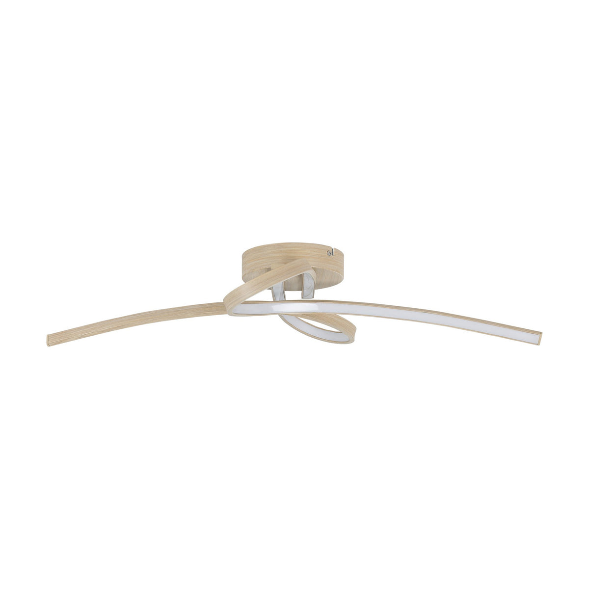 Selvina 2 LED Flush Ceiling Light - Light Brown