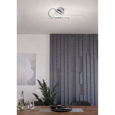 Selvina LED Flush Ceiling Light - Chrome