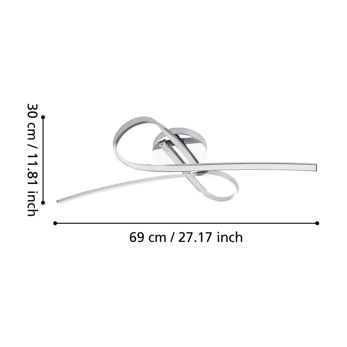 Selvina LED Flush Ceiling Light - Chrome