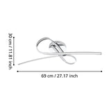 Selvina LED Flush Ceiling Light - Chrome