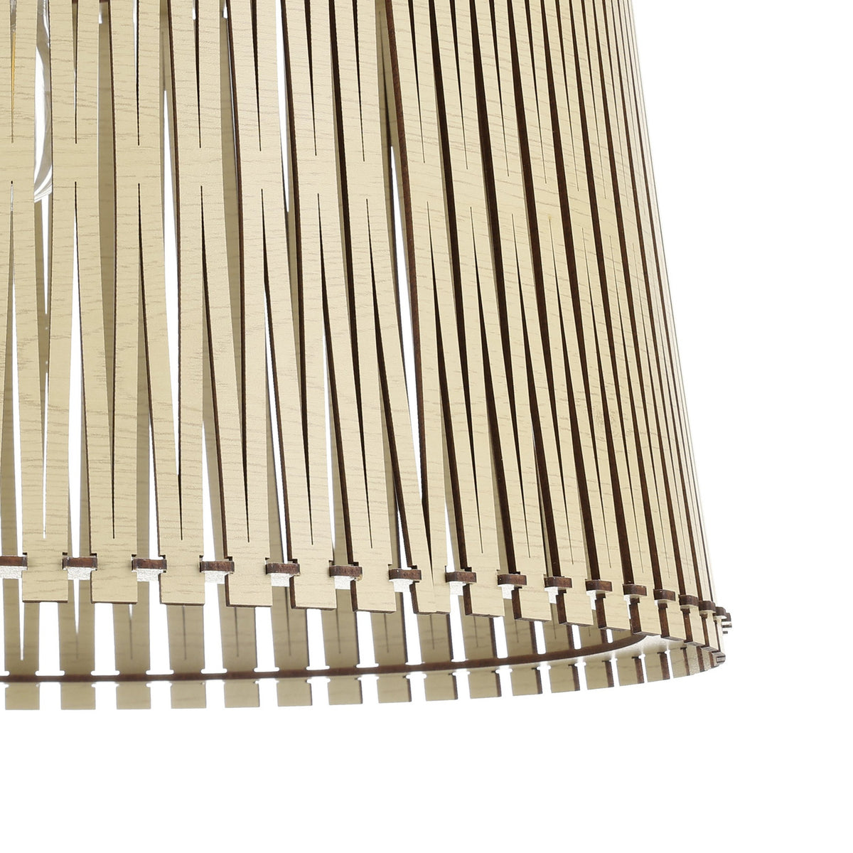 Sendero Wooden Pendant Light - Satin Nickel