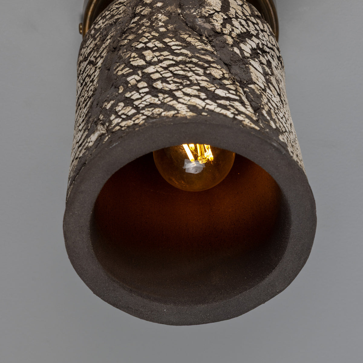 Senna Ceramic Ceiling Light - Black Clay