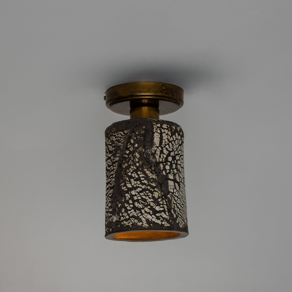 Senna Ceramic Ceiling Light - Black Clay