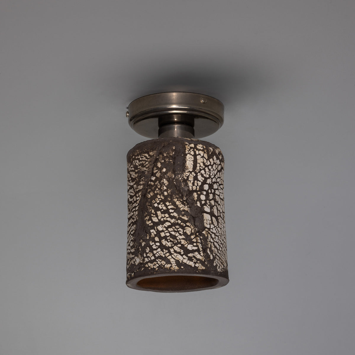 Senna Ceramic Ceiling Light - Black Clay