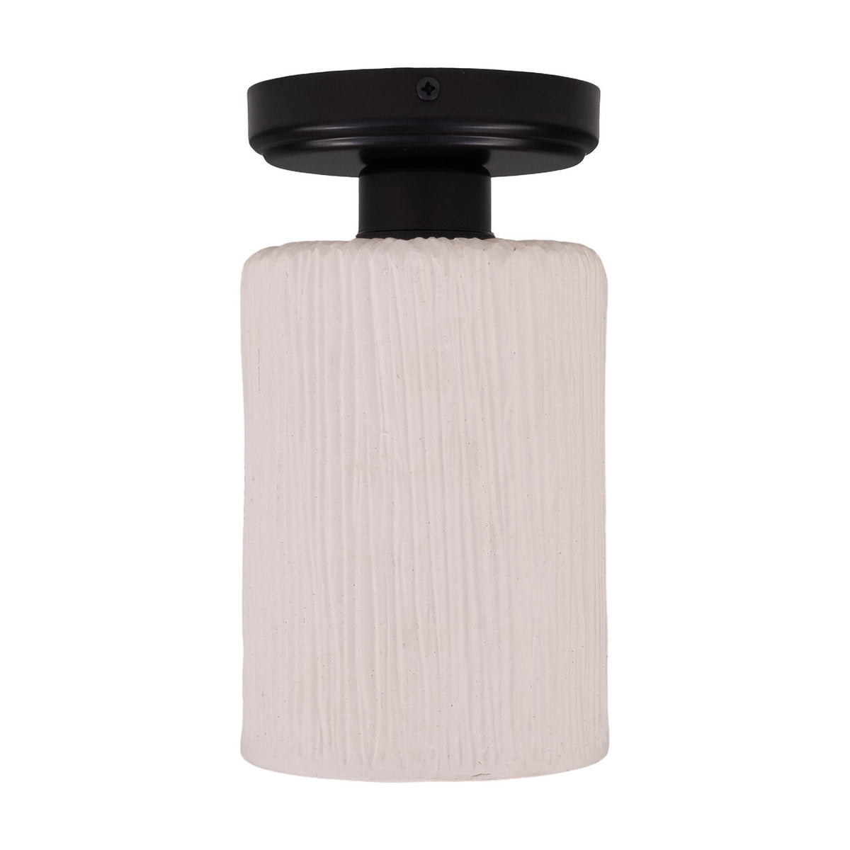 Senna Ceramic Ceiling Light - Matt White Striped