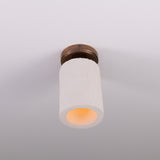 Senna Ceramic Ceiling Light - Matt White Striped