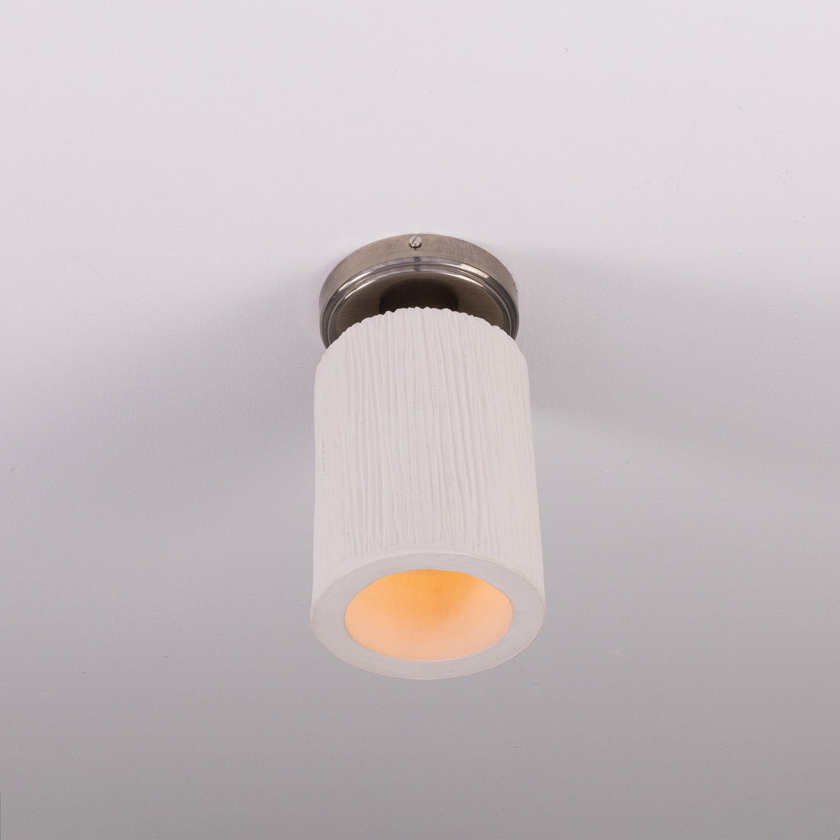 Senna Ceramic Ceiling Light - Matt White Striped