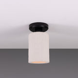 Senna Ceramic Ceiling Light - Matt White Striped