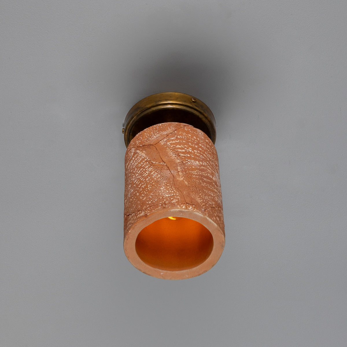 Senna Ceramic Ceiling Light - Red Iron