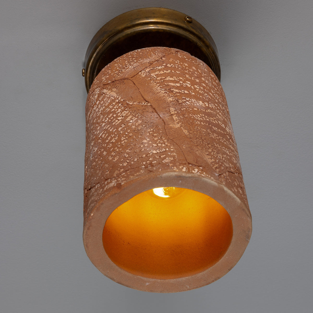 Senna Ceramic Ceiling Light - Red Iron
