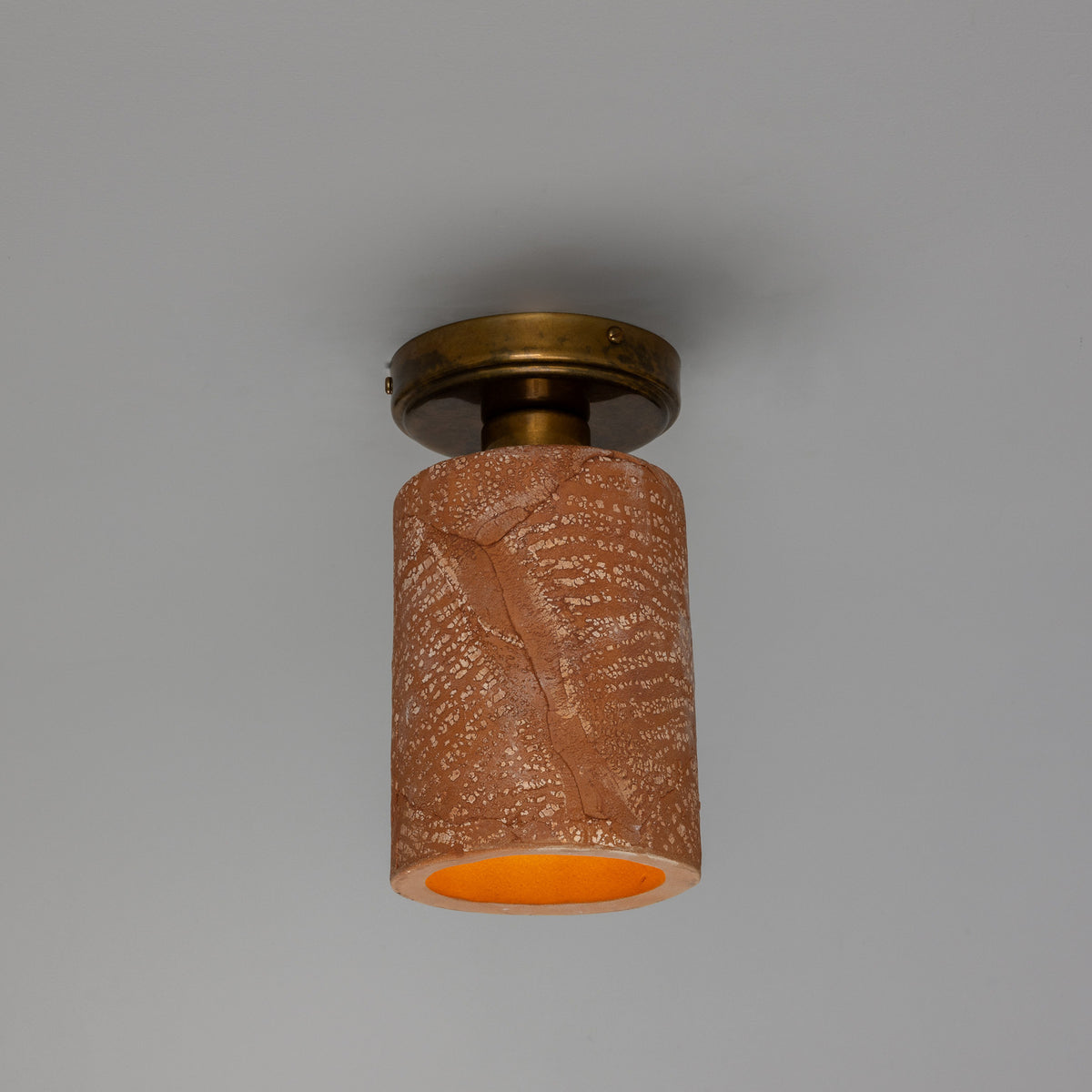 Senna Ceramic Ceiling Light - Red Iron