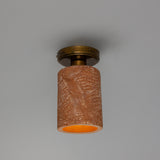 Senna Ceramic Ceiling Light - Red Iron