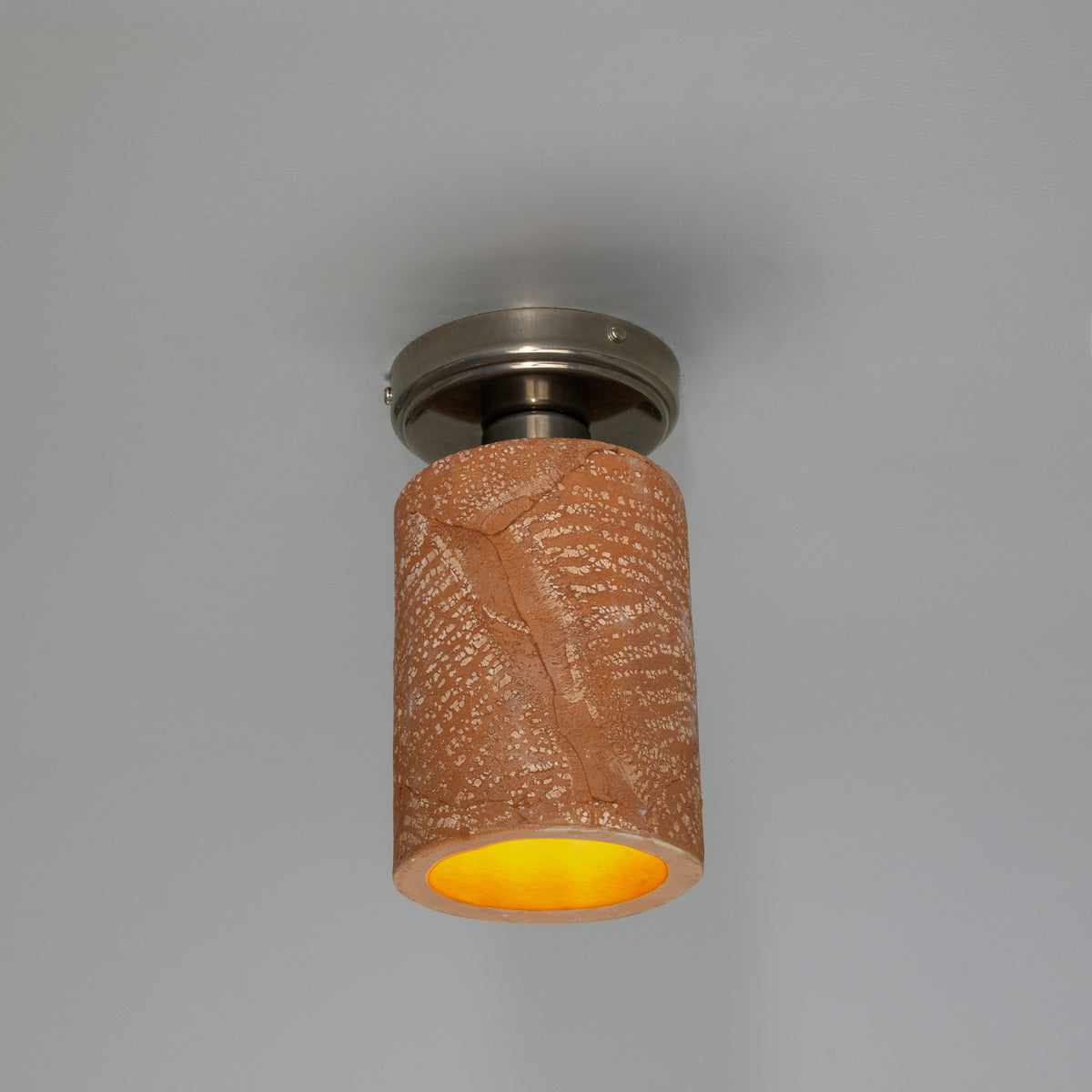 Senna Ceramic Ceiling Light - Red Iron