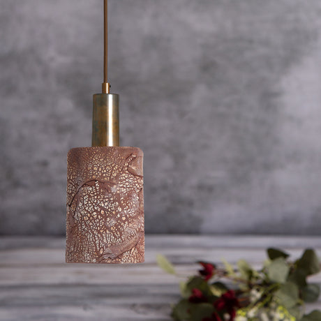 Senna Ceramic Pendant Light - Red Iron