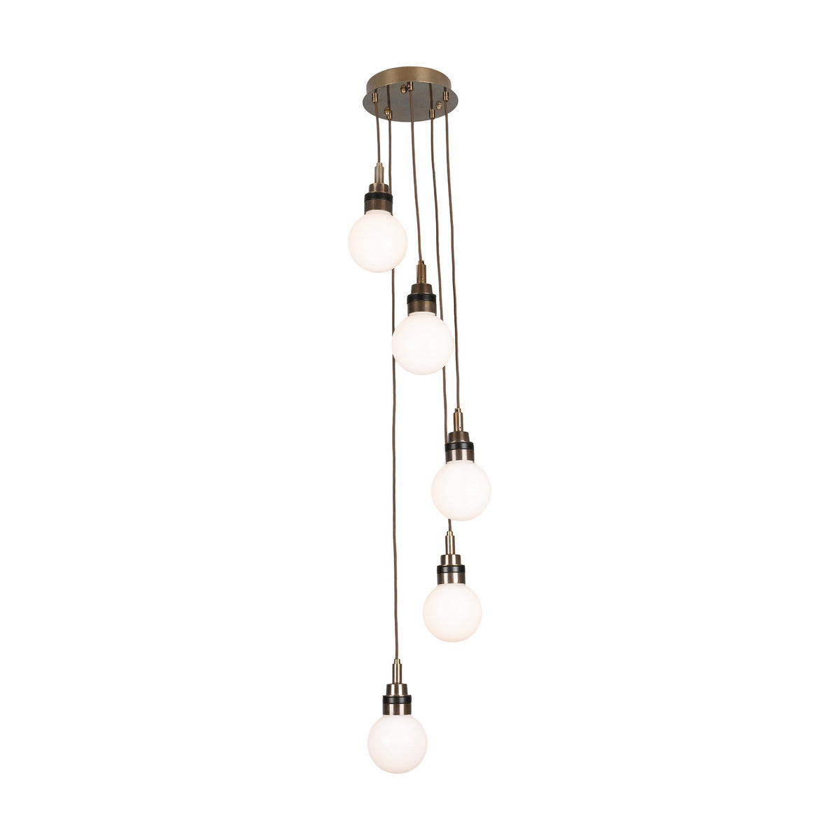 Seoul 5 Light Glass Globe Ceiling Light IP65