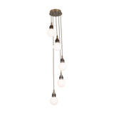 Seoul 5 Light Glass Globe Ceiling Light IP65