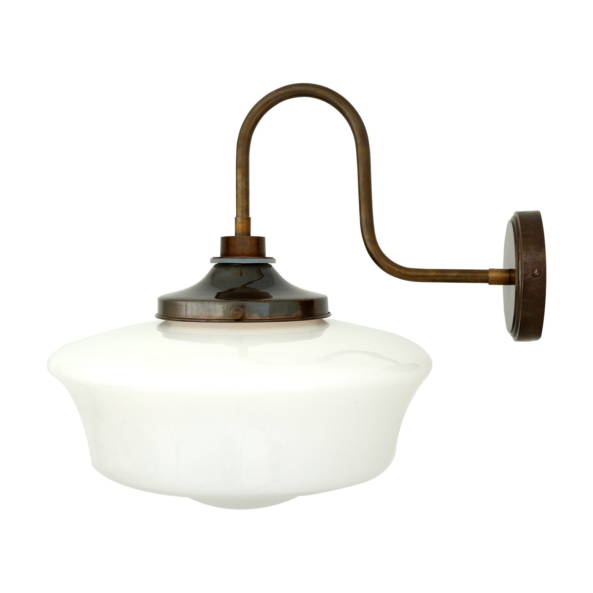 Seralba Glass Swan Neck Wall Light IP44