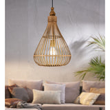 Serbanne Wooden Pendant Light 35cm - Brown