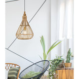 Serbanne Wooden Pendant Light 35cm - Brown