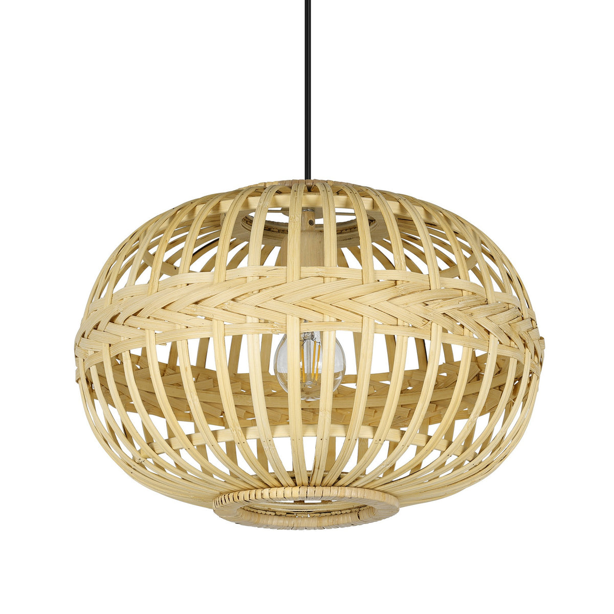 Serbanne Wooden Pendant Light 38cm - Brown