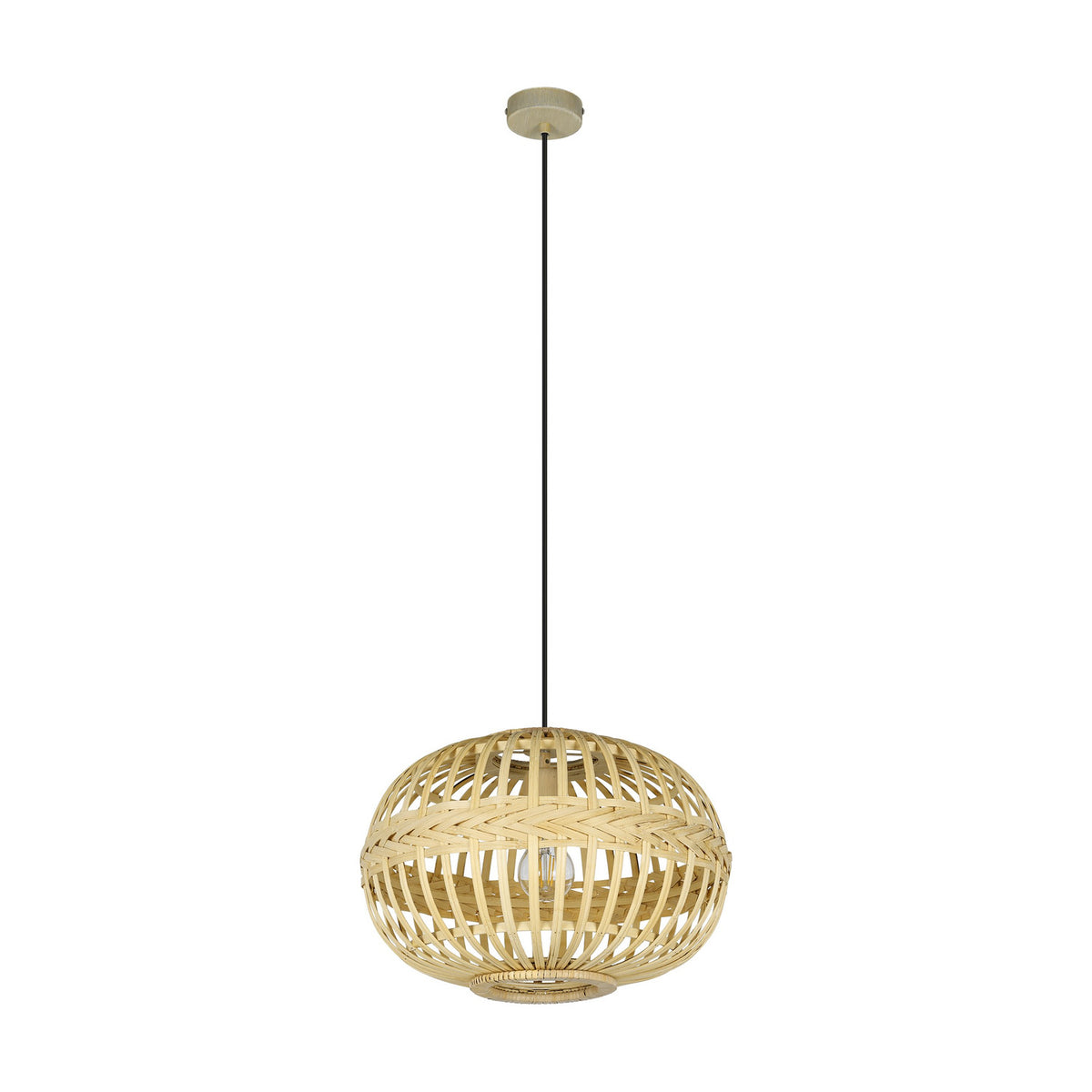 Serbanne Wooden Pendant Light 38cm - Brown