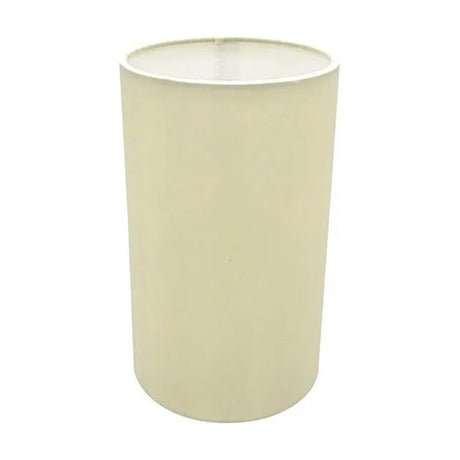 Serena Lamp Shade 12cm Terylene with Cotton in ivory pearl, shown upright on a plain white background.