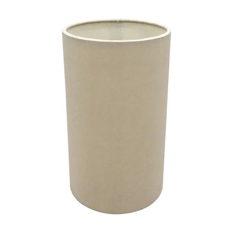 Serena Lamp Shade 12cm Terylene with Cotton in nude beige, shown upright on a plain white background.