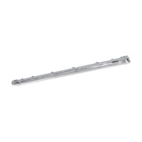 Sermessa 2-light tri-proof batten in grey plastic with clear clip-on diffuser, long slim housing, 155.8cm, IP65 rated, shown on a plain white background.