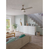 Sesimbra Ceiling Fan with Light - Satin Nickel